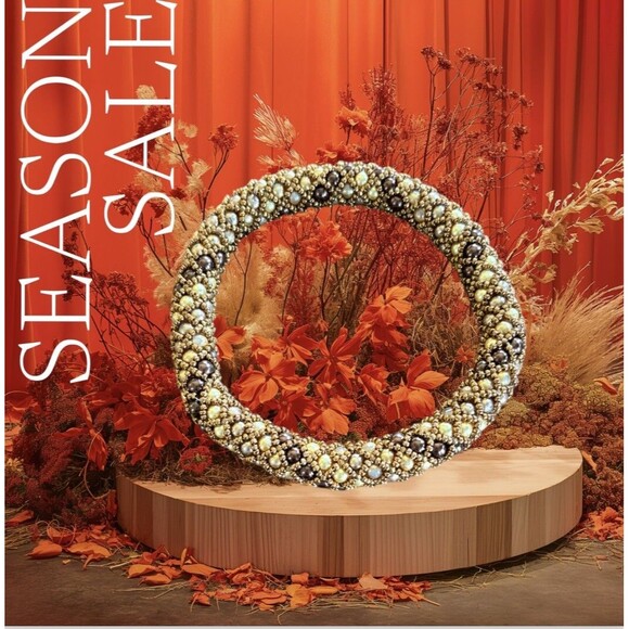 Peyote Stitch Bangle Bracelet  Swarovski Pearls Brown/Cream and  beads - Picture 1 of 4